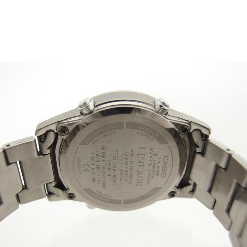 CASIO カシオ/LINEAGEリニエージ/ホワイト文字盤デジアナウォッチ/電波ソーラー/LCW-M170T//006*****/Bランク/04