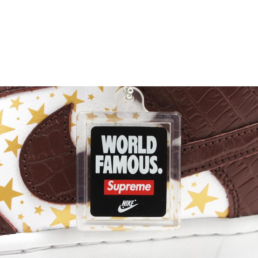NIKE×Supreme ナイキ×シュプリーム/シュプリーム×SBダンクローゴールドスターズ/バークルートブラウン/DH3228-103//サイズ:27cm/Aランク/75