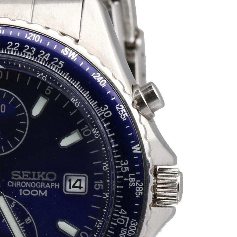 SEIKO セイコー/パイロット/ 青文字盤/ メンズクロノグラフ/7T92-0CF0//461**/Bランク/70