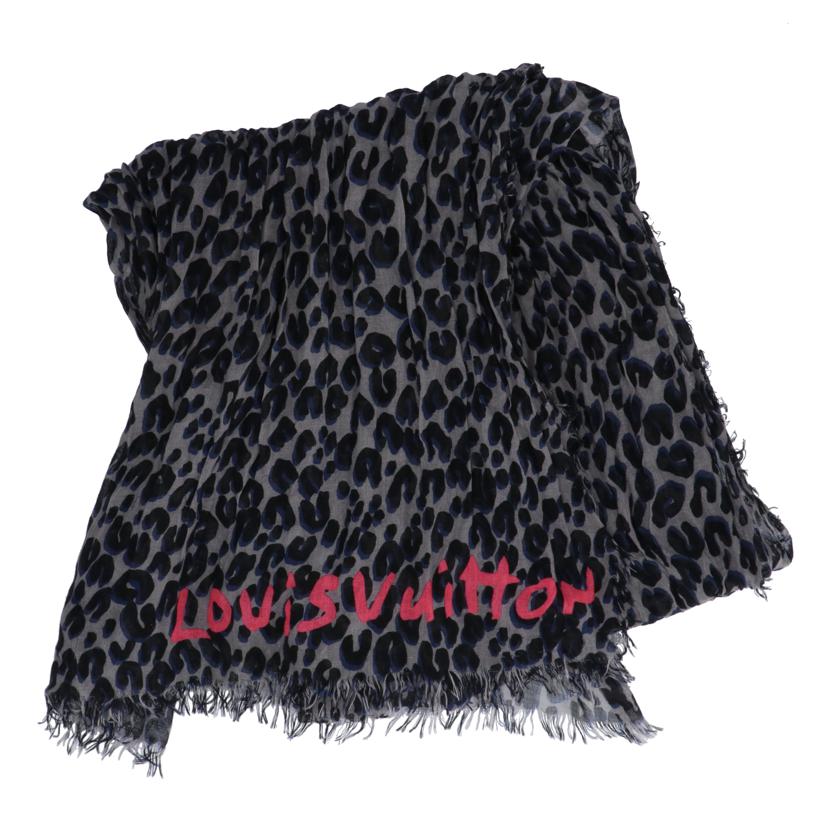 LOUIS VUITTON ルイ・ヴィトン/ストール/レオパード/GRY/413287//Bランク/94
