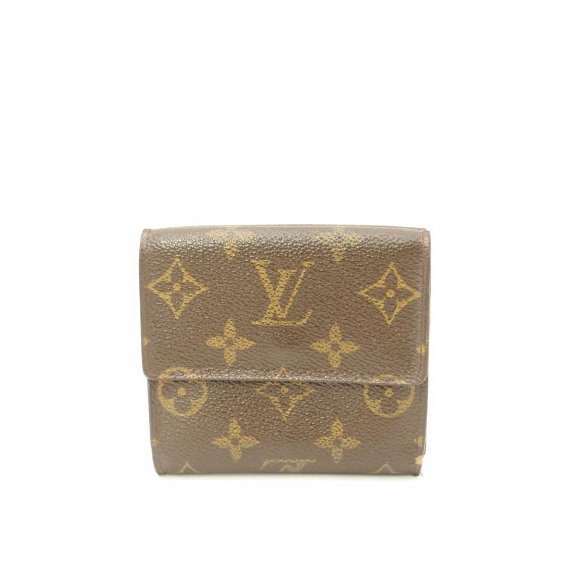 LOUIS VUITTON ルイヴィトン Wホック二つ折り財布 ブラウン 茶 レディース メンズ/ポルトモネビエカルトクレディ/モノグラム/M61652//SD1***/Bランク/69
