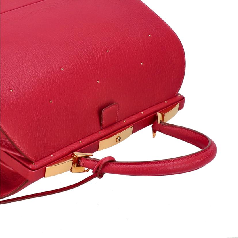 HERMES エルメス/サックマレットスティール/ルージュヴィフ/GD金具//〇X ***/ABランク/24