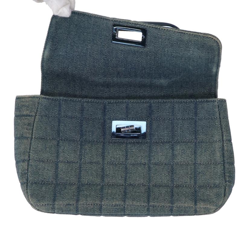 CHANEL/チョコバー2.55デニムハンドバッグ//669****/ABランク/24