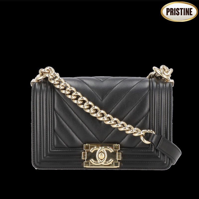 CHANEL シャネル/ボーイシャネル20シェブロンチェーンショルダー/ブラック/A67085//P4G*****/SAランク/24