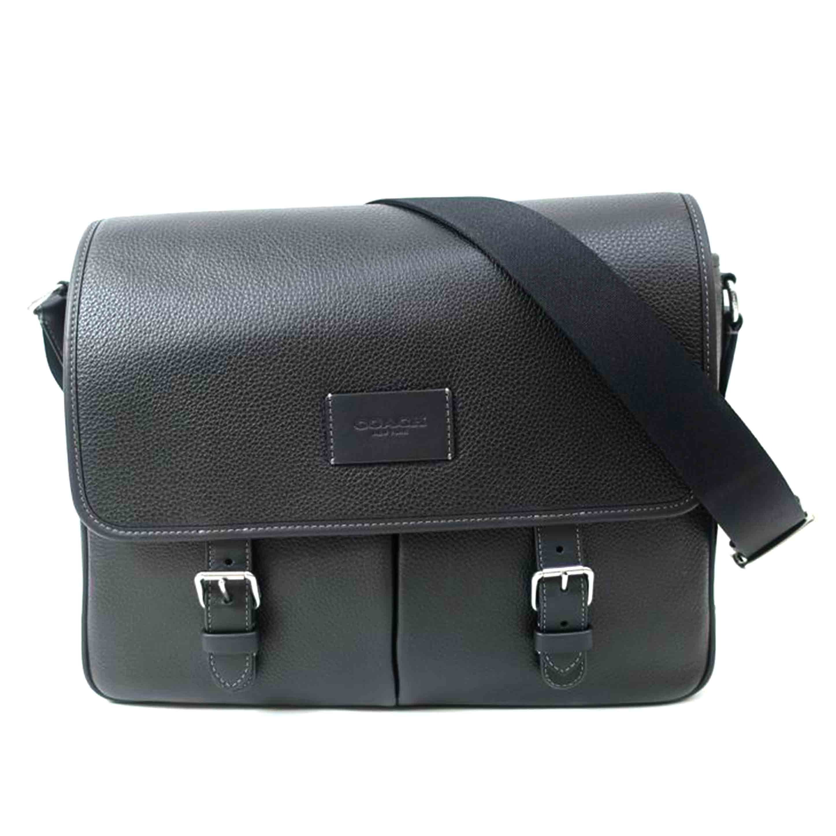 COACH コーチ/スプリントメッセンジャー カーフレザー ショルダーバッグ ブラック/CL952//Aランク/65