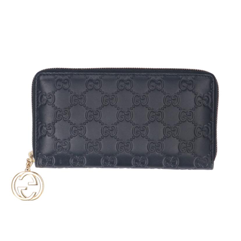 GUCCI グッチ/グッチシマ レザーラウンドファスナー財布/409342//493***/ABランク/09