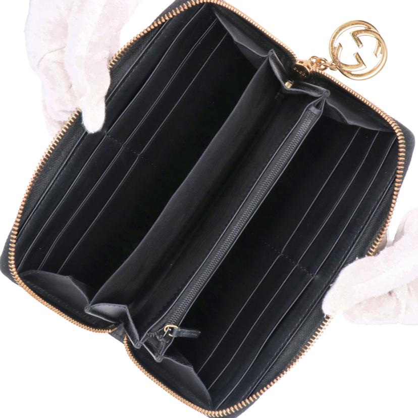 GUCCI グッチ/グッチシマ レザーラウンドファスナー財布/409342//493***/ABランク/09