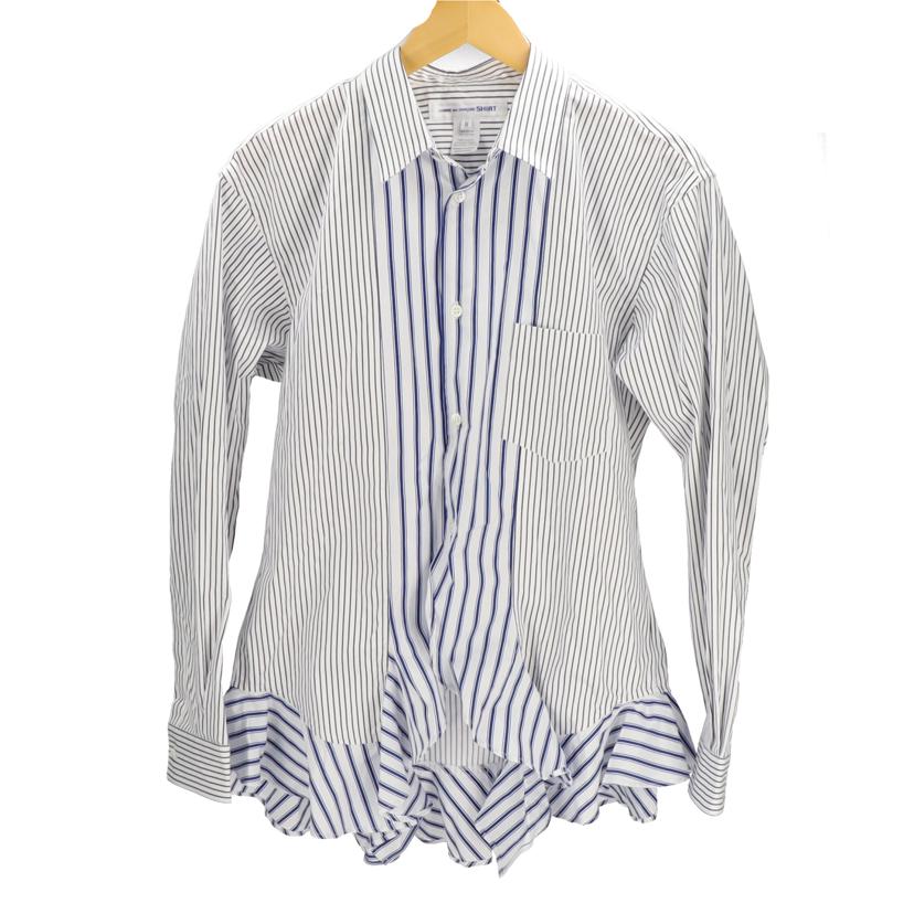 コムデギャルソン コムデギャルソン/フリルストライプ長袖シャツ/FK-B039//ABランク/93