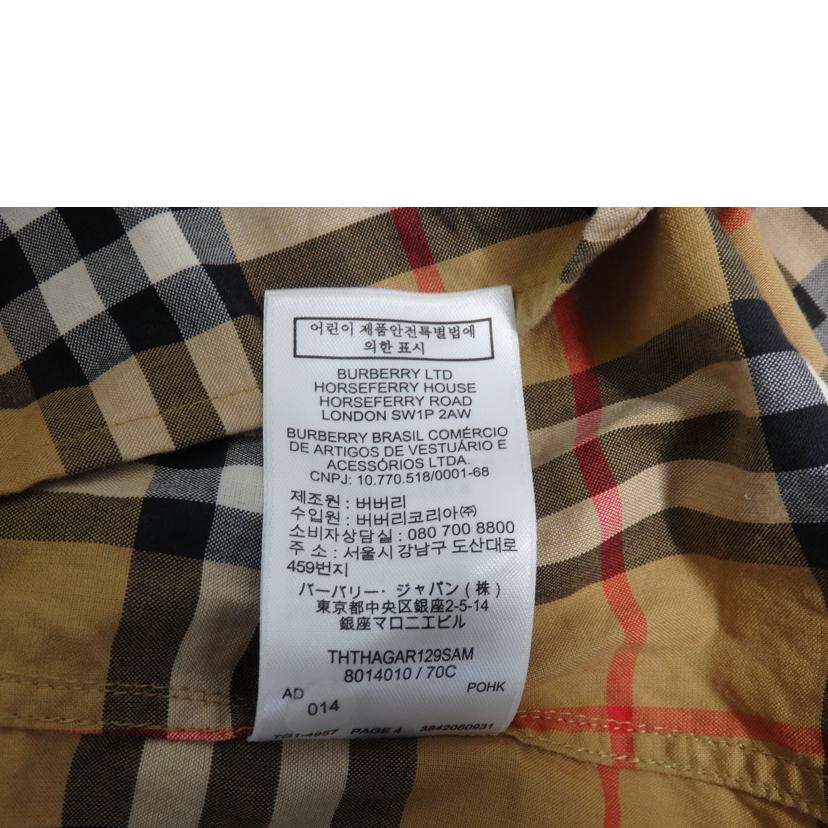 BURBERRY バーバリー/◇ノバチェック長袖シャツ/綿100%/170/80A/36/THTHAGAR129SAM//Aランク/84
