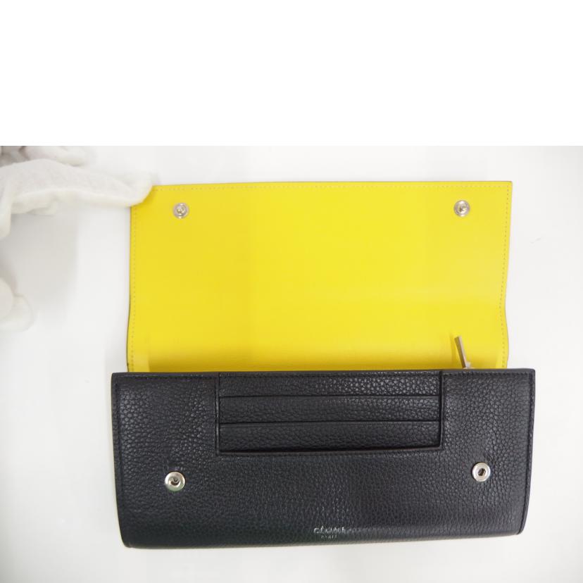 CELINE セリーヌ/マルチファンクション長財布/ブラック/イエロー//Bランク/82