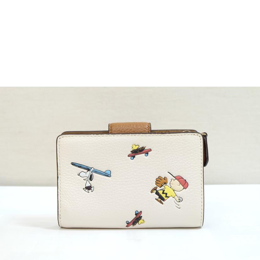 COACH PEANUTS コーチ/スヌーピープリントスナップウォレット/C4899//D21**/Aランク/71