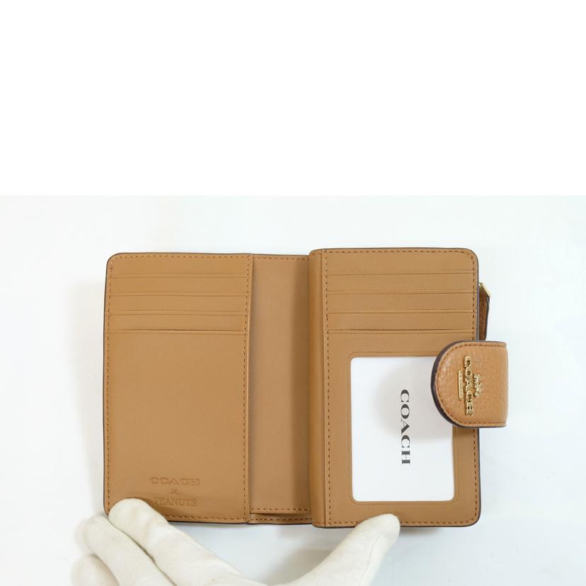 COACH PEANUTS コーチ/スヌーピープリントスナップウォレット/C4899//D21**/Aランク/71