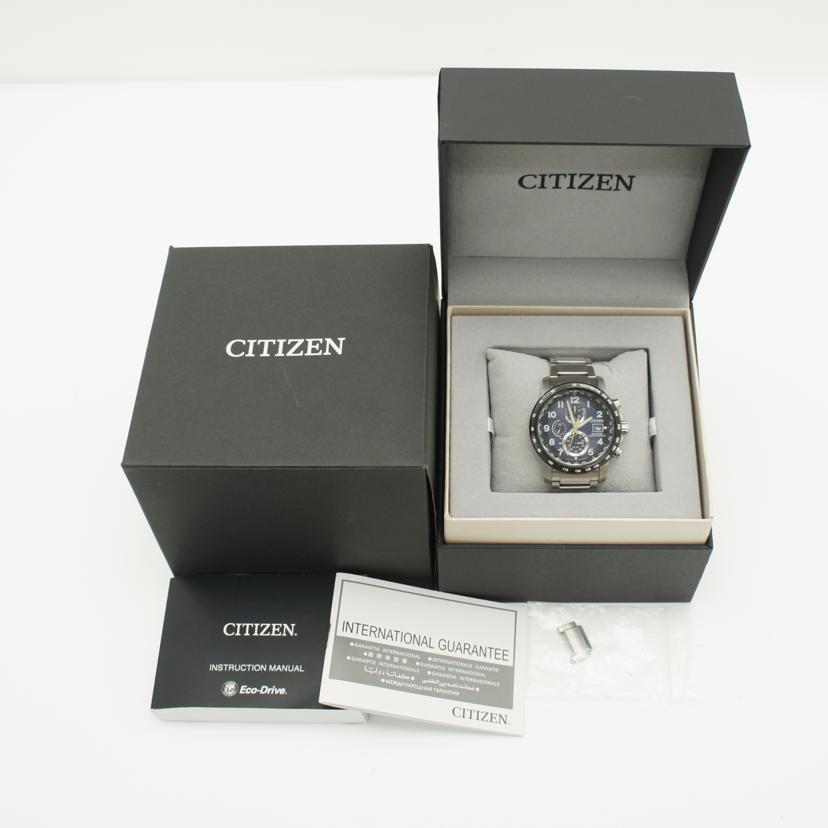 CITIZEN シチズン/Eco-Drive/メンズ/クロノグラフ/電波ソーラー/H800-S107334//811******/Bランク/78