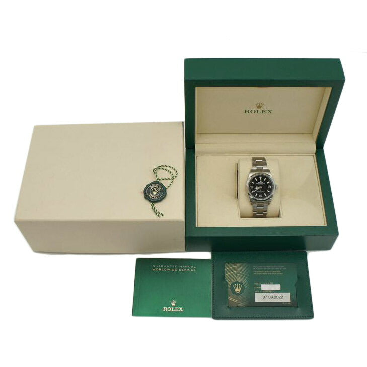 ROLEX ロレックス 腕時計 ランダムシリアル 新ギャラ2022年日付 ステンレス メンズ 自動巻き/エクスプローラー1/ランダム番/124270//S26*****/Sランク/62