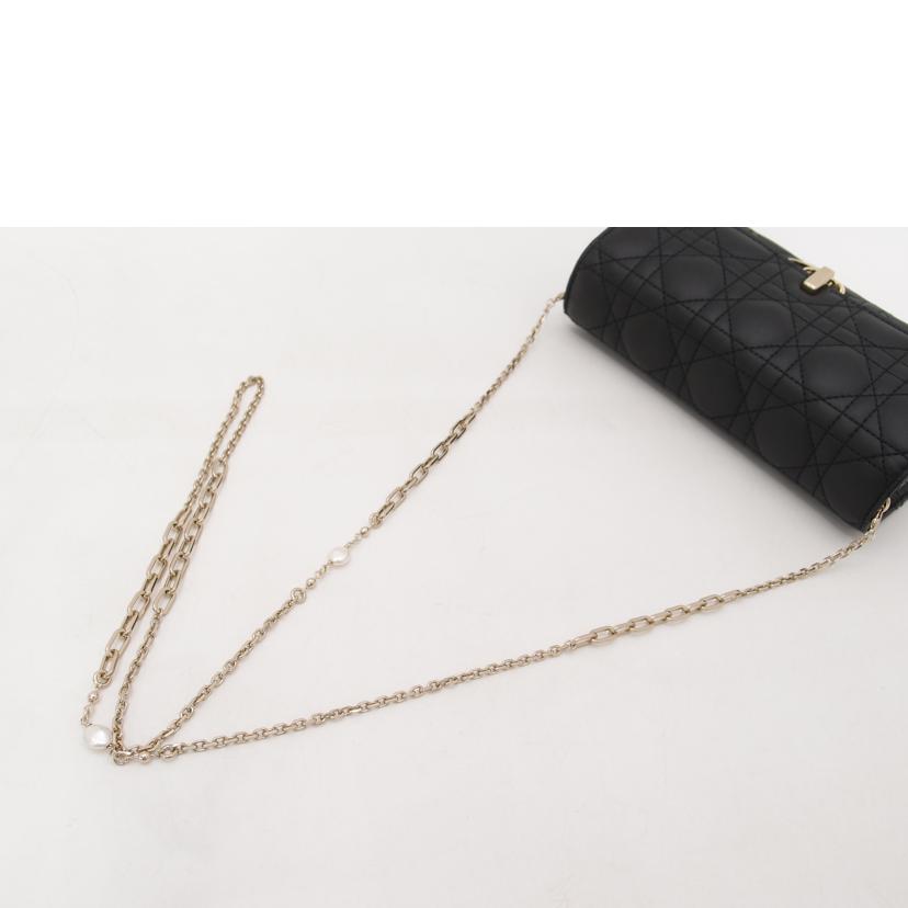 ChristianDior クリスチャンディオール/MrDiorデイリーチェーンポーチショルダー/カナージュ/ブラック/S0937ONMJ//Aランク/69