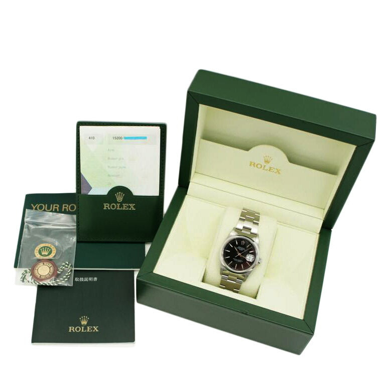 ROLEX ロレックス 腕時計 2005年頃製造 新品仕上済 オイスターブレス 黒文字盤 ステンレス 自動巻き/オイスター・パーペチュアル・ブラック/D番/15200//D68**********/Aランク/75