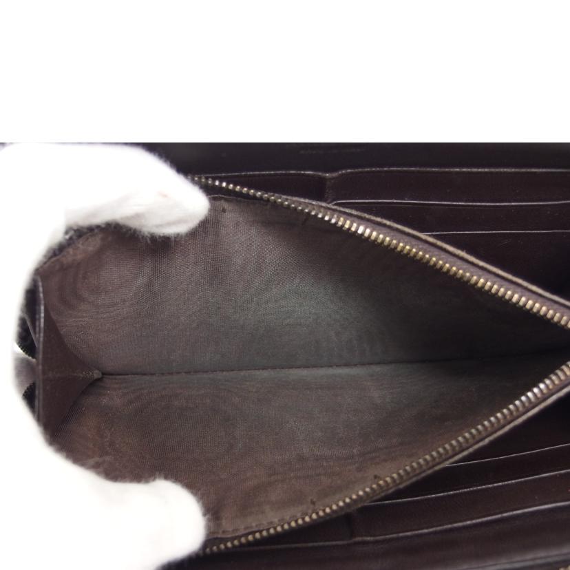 BOTTEGA VENETA ボッテガヴェネタ/イントレチャート/ラウンドファスナー長財布/ブラウン//B03*******/Bランク/04