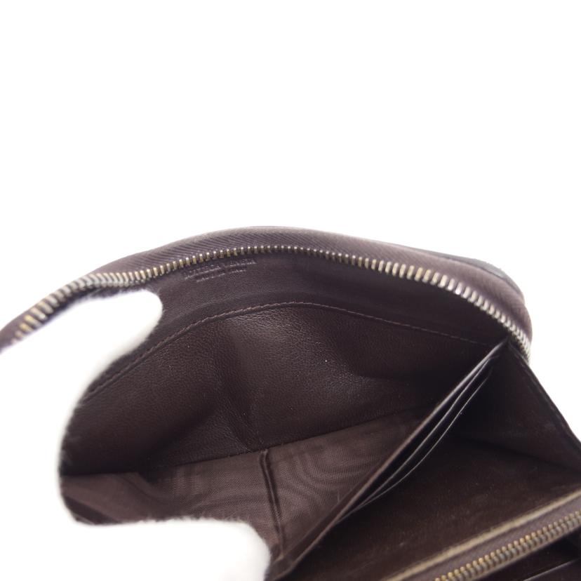 BOTTEGA VENETA ボッテガヴェネタ/イントレチャート/ラウンドファスナー長財布/ブラウン//B03*******/Bランク/04