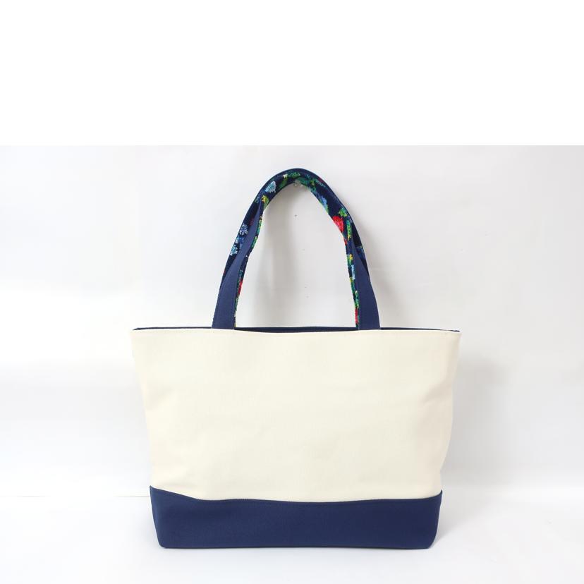 FEILER フェイラー/キャンバストートバッグ ネイビー チェック柄 花柄//SAランク/65