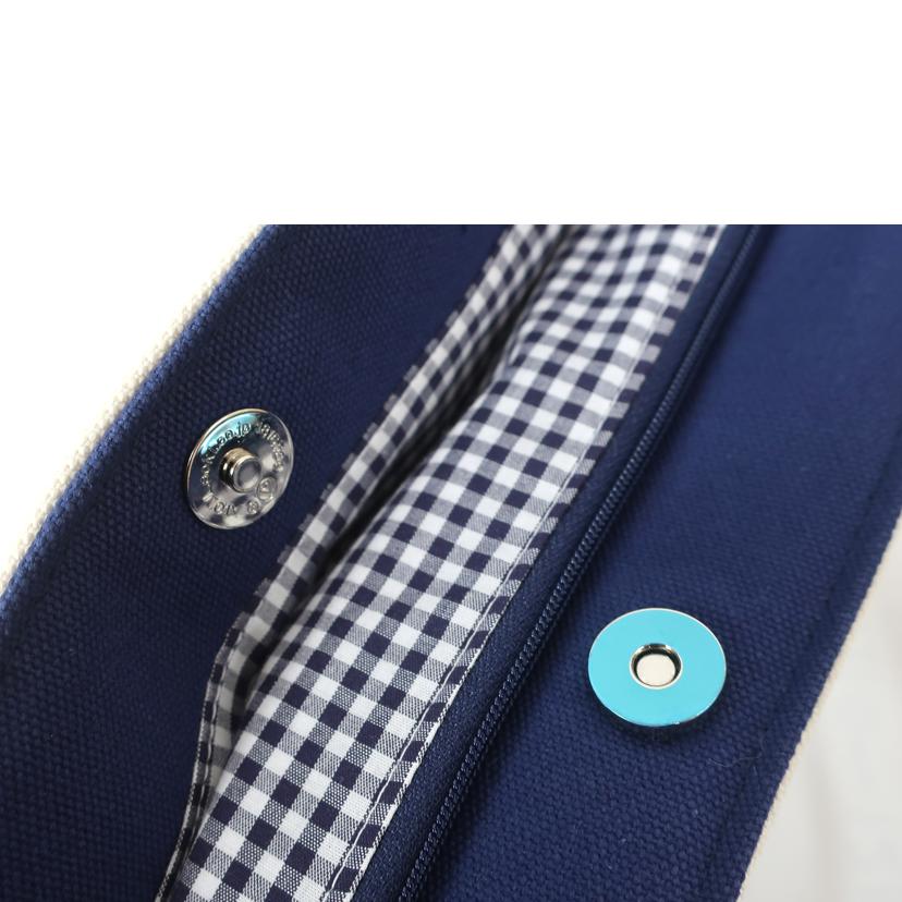 FEILER フェイラー/キャンバストートバッグ ネイビー チェック柄 花柄//SAランク/65