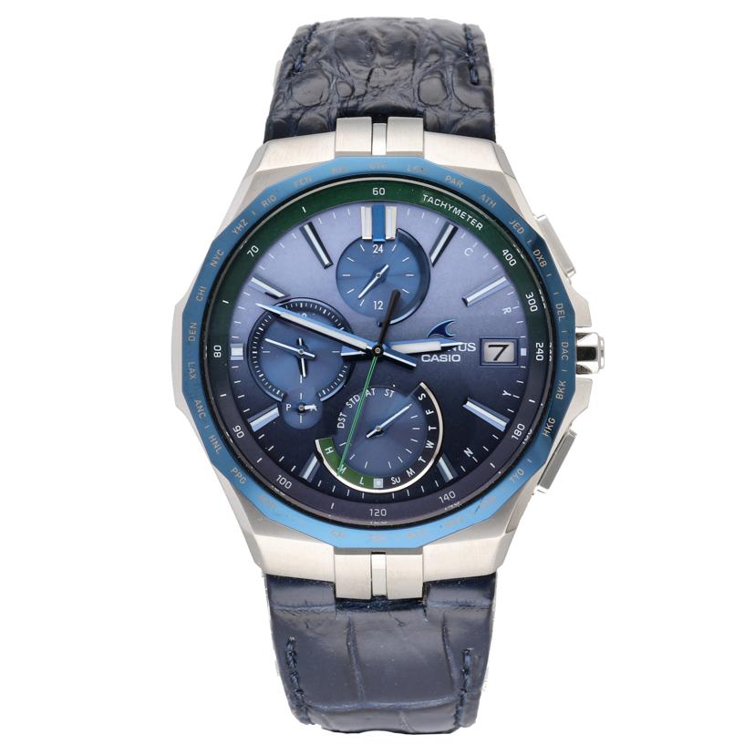 CASIO カシオ/オシアナスマンタ/ソーラー電波/阿波藍/クロコダイルレザー/OCW-S5000APL-2AJF//201********/Aランク/75
