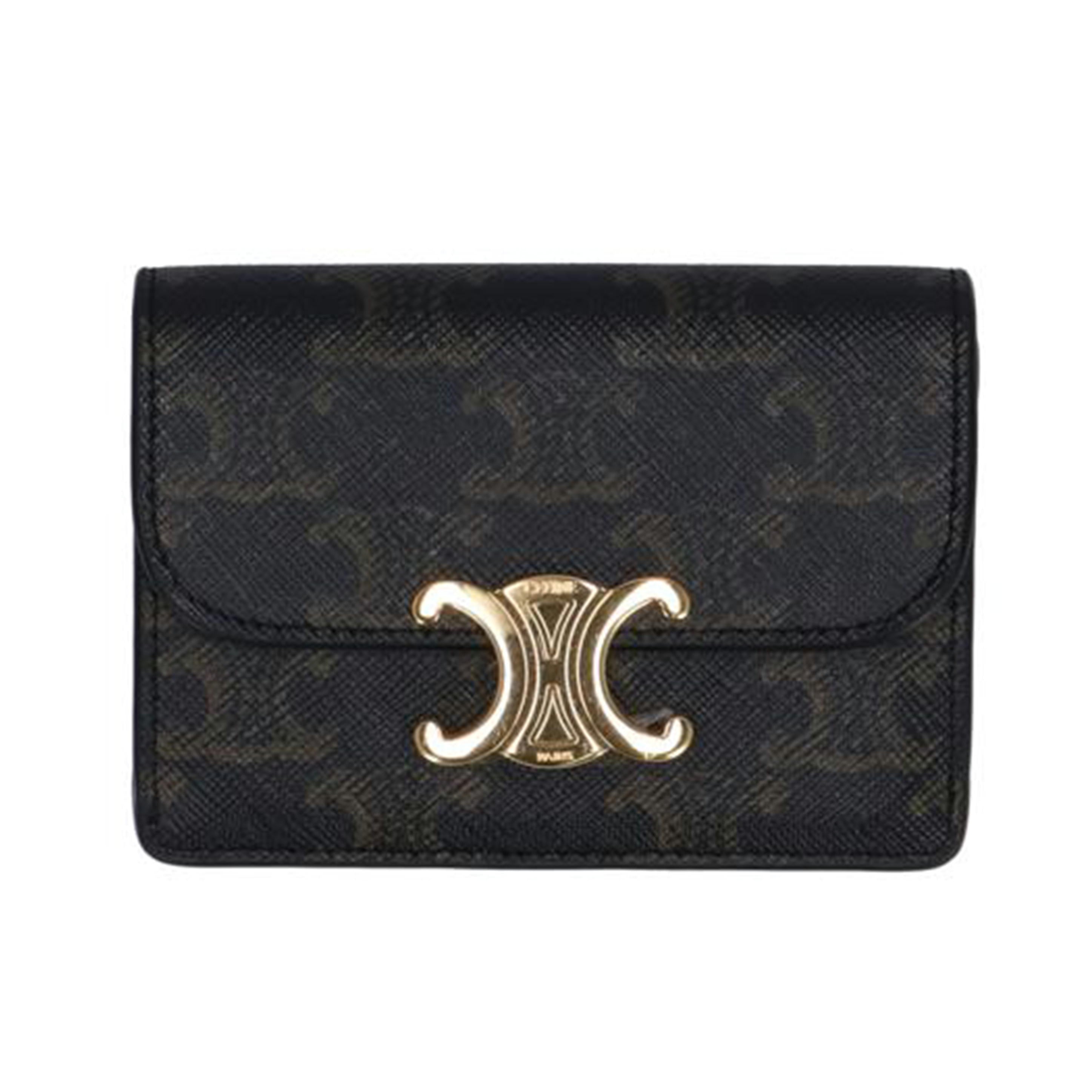 CELINE セリーヌ/トリオンフラップ付きカードホルダー/トリオンフキャンバス/10I582CPJ.04LU//Aランク/94