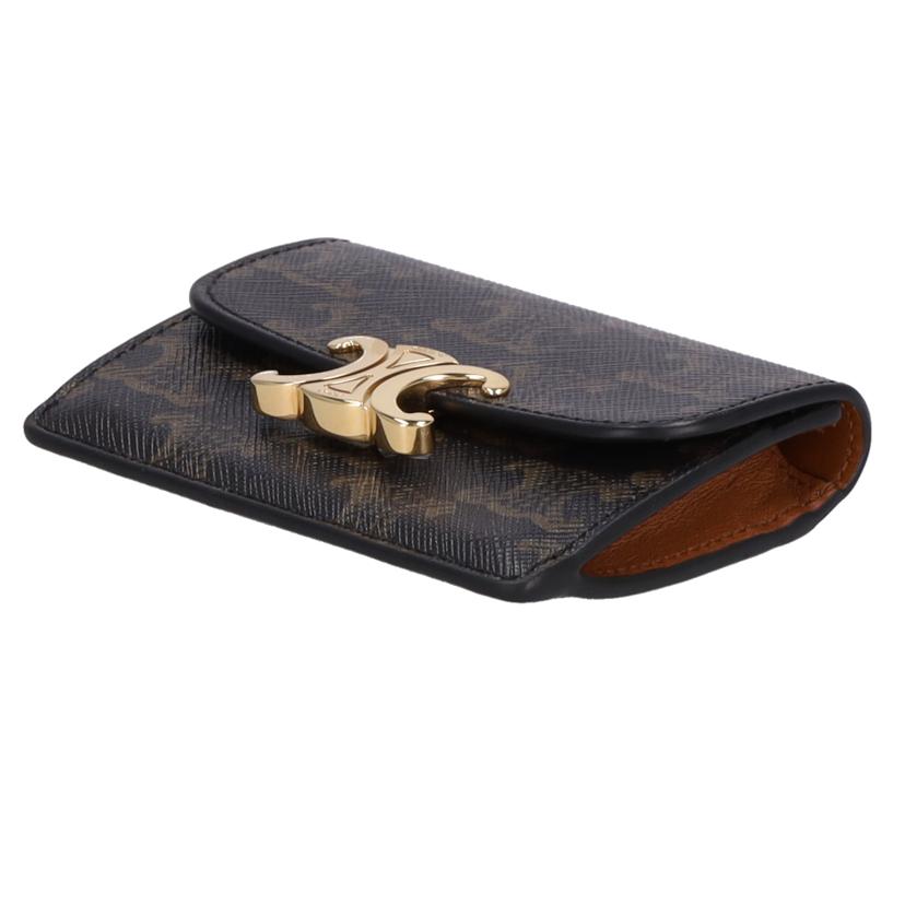 CELINE セリーヌ/トリオンフラップ付きカードホルダー/トリオンフキャンバス/10I582CPJ.04LU//Aランク/94