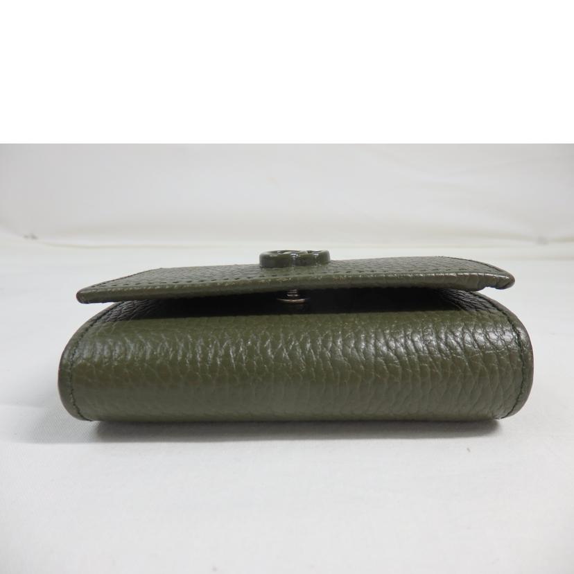 GUCCI グッチ/GGマーモント/ダブルG/ミディアムウォレット/緑/598587//493***/ABランク/84