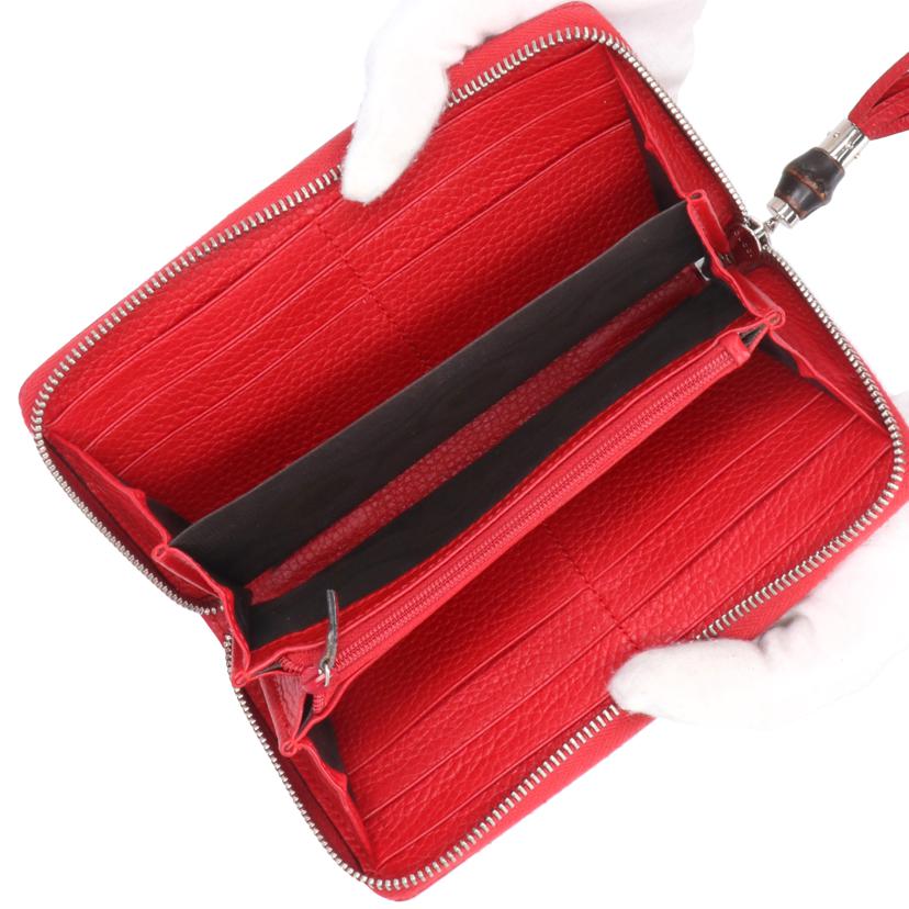 GUCCI グッチ/バンブ-タッセルラウンドファスナー/レッド/307984//041*/ABランク/91