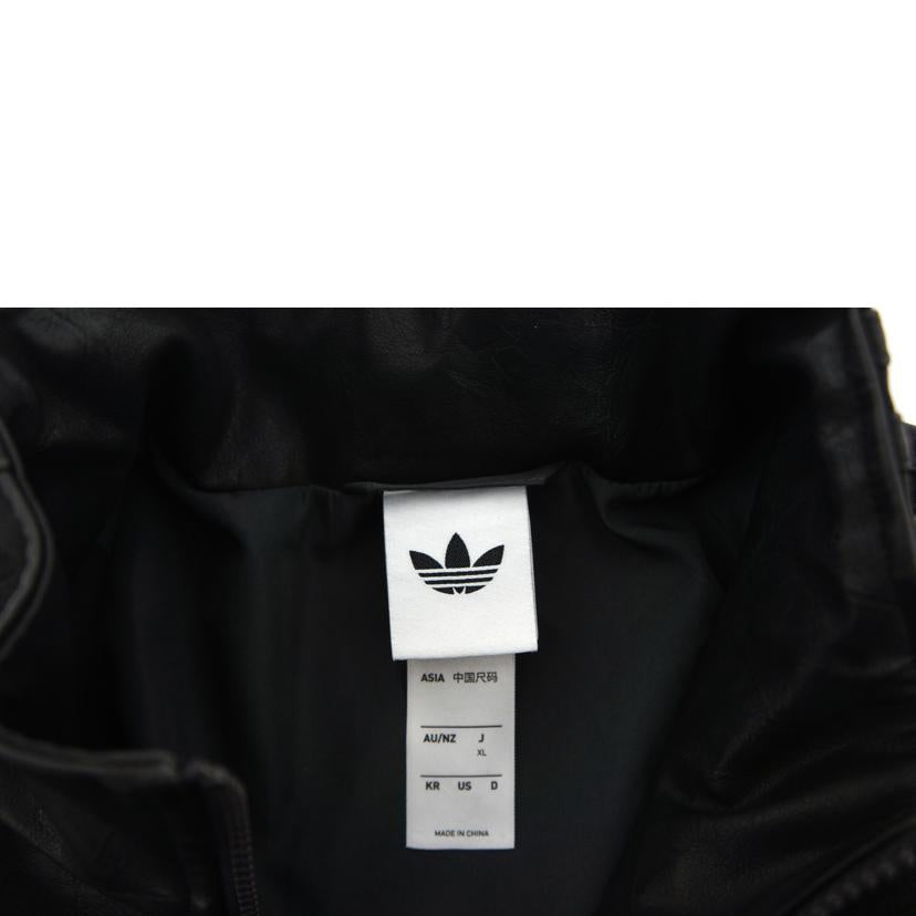 adidas アディダス/adidas フェイクレザー トラックジャケット BK//ABランク/78
