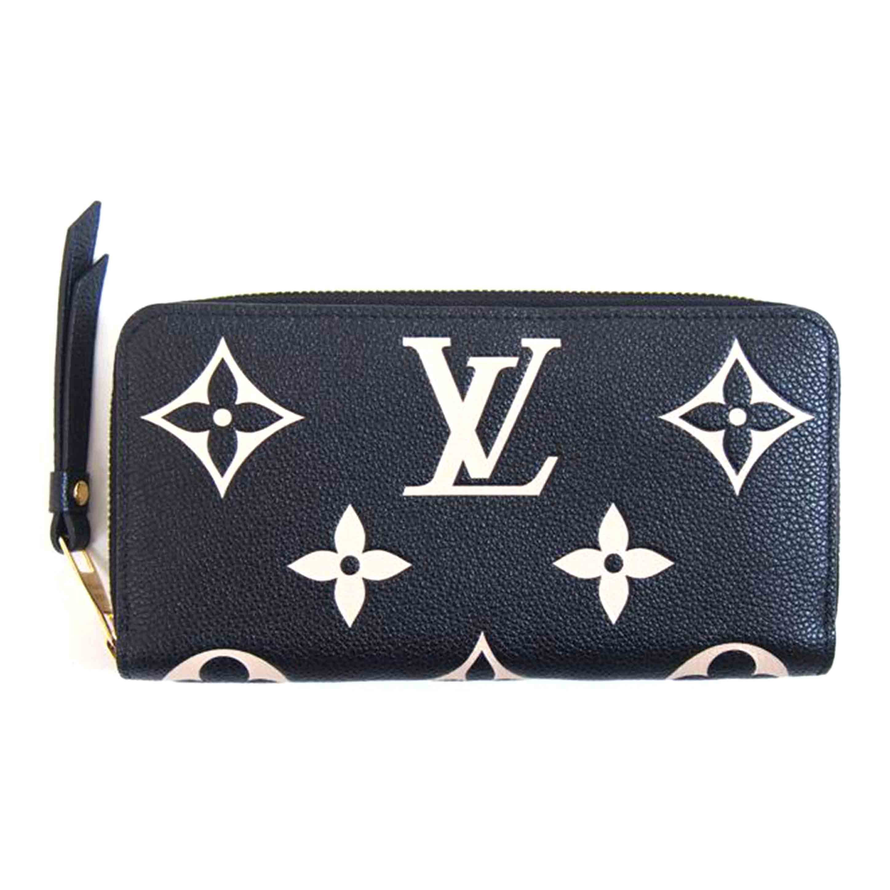 LOUIS VUITTON ルイヴィトン/ジッピー・ウォレット ブラック ベージュ/ モノグラム・アンプラント/M80481//RFI*/ABランク/71