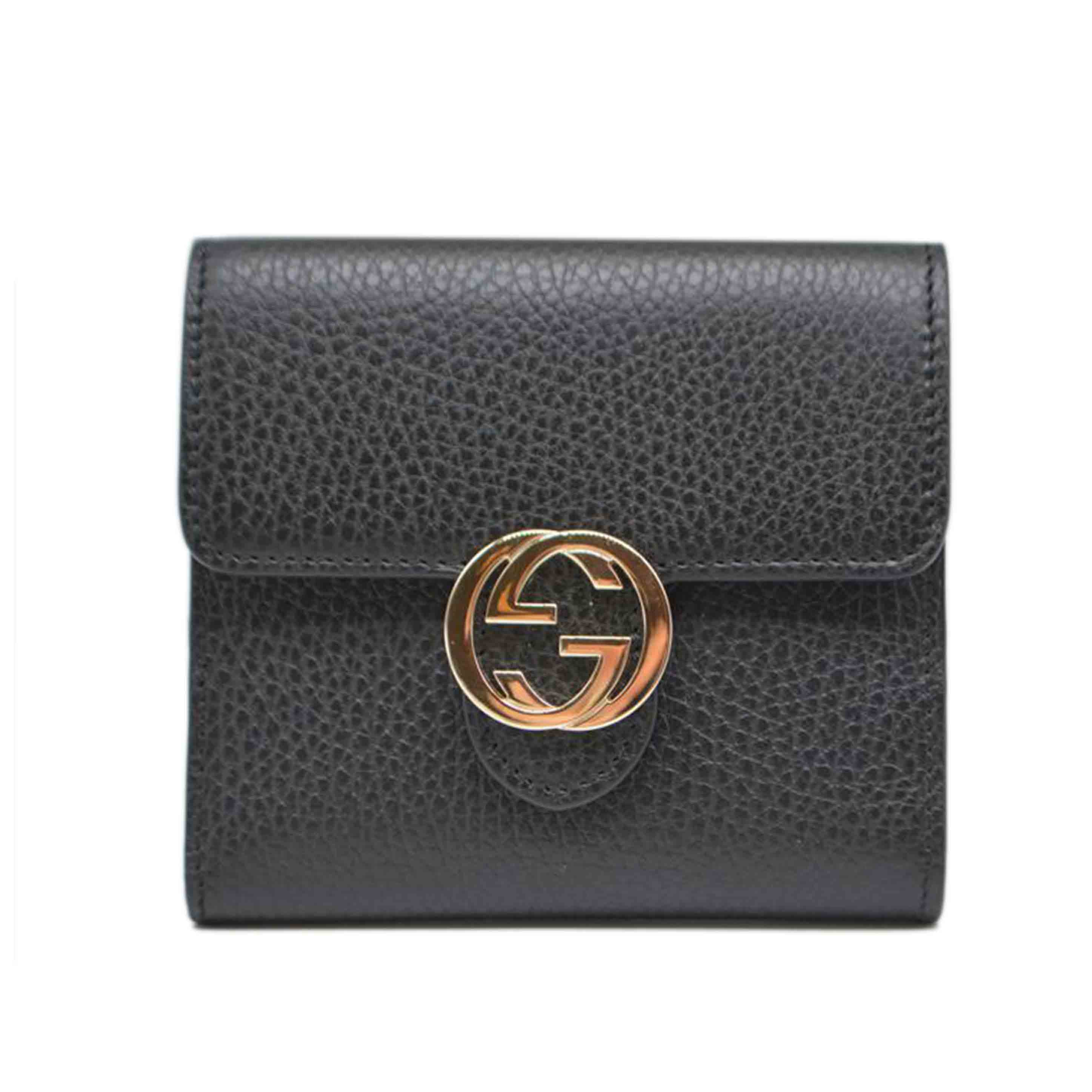 GUCCI グッチ/インターロッキングGコンパクトレザー財布/598167//114*/SAランク/89