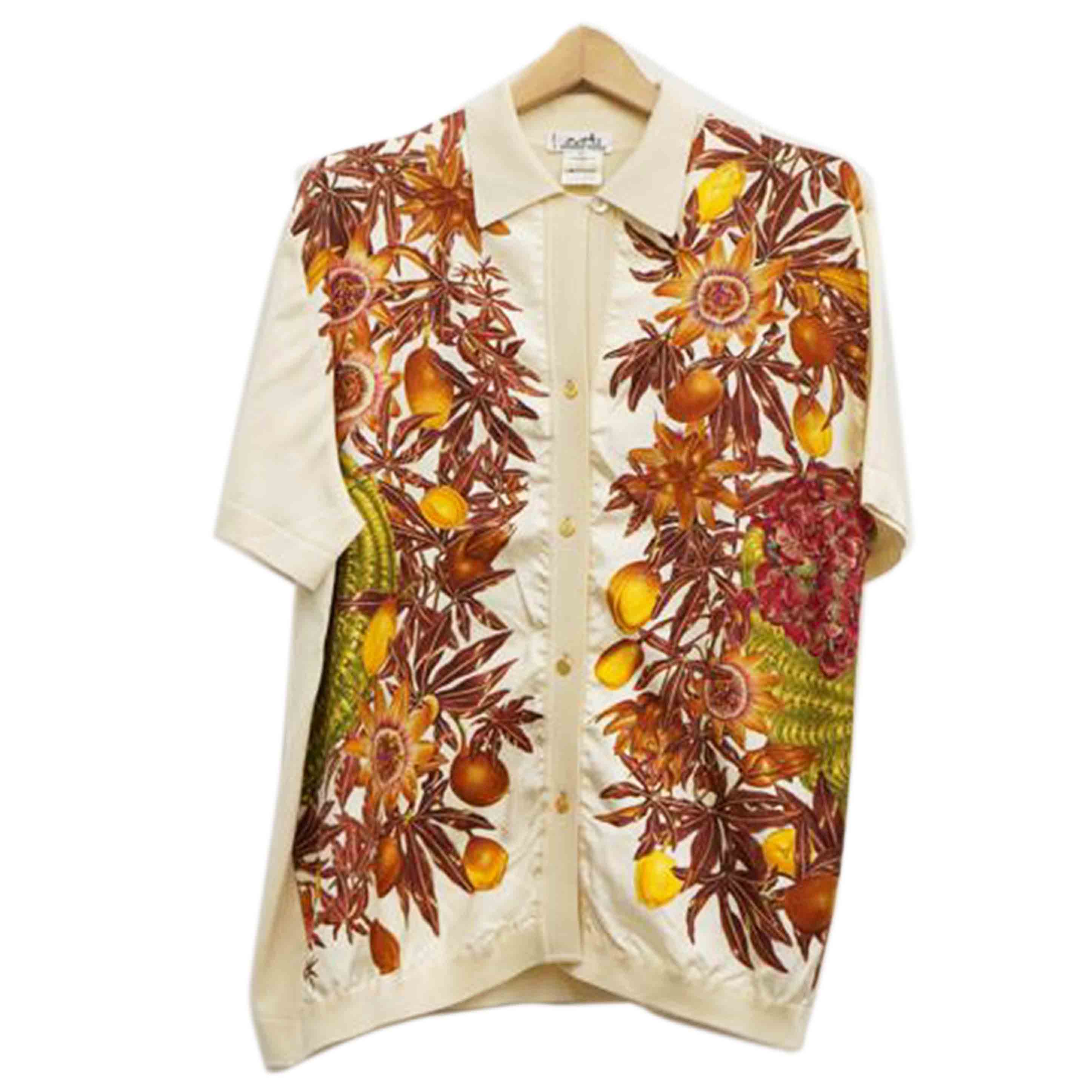 HERMES エルメス/HERMES シルクコットン切替シャツ//ABランク/67