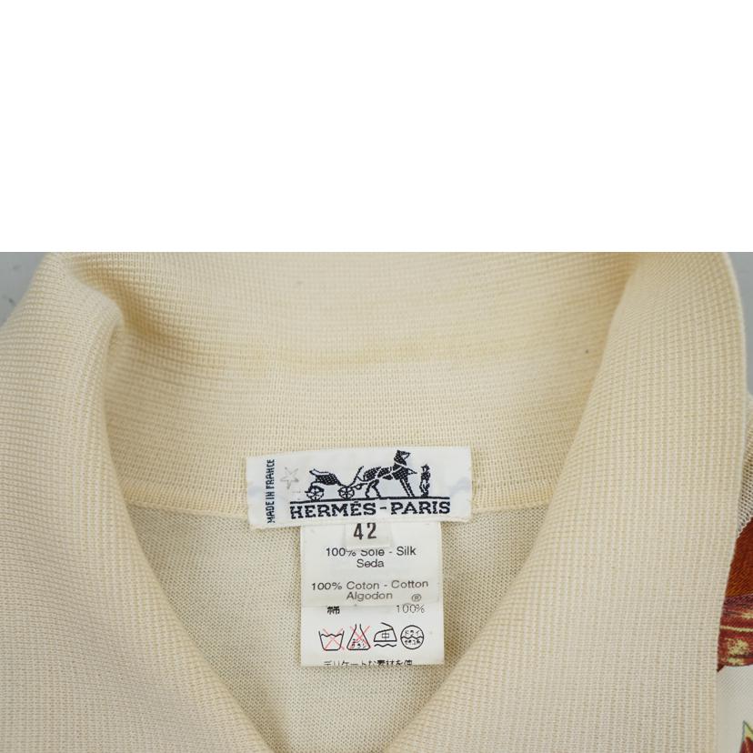 HERMES エルメス/HERMES シルクコットン切替シャツ//ABランク/67