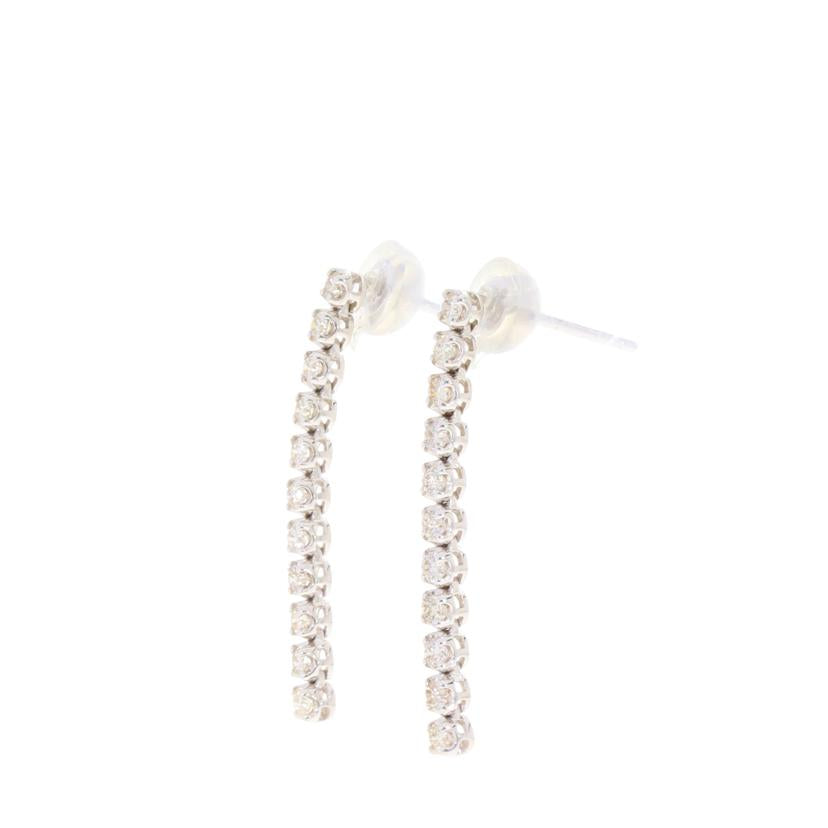 /K18WG ダイヤピアス0.20ct//Aランク/67