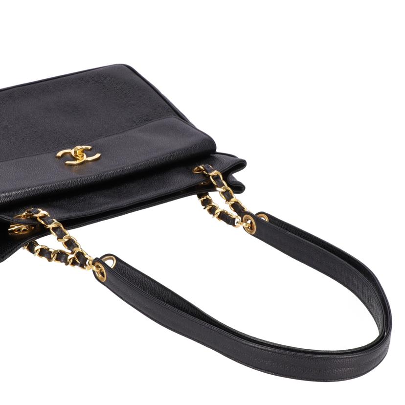 CANEL シャネル/ココマークチェーントートバッグ キャビアスキン/A03682//320****/ABランク/94