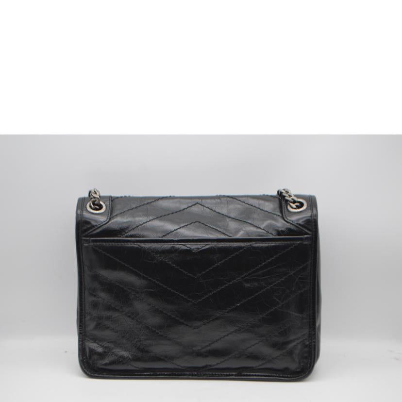 SAINT LAURENT サンローラン/ニキミディアムチェーンレザーショルダー/ノワール/633158//032*/SAランク/89