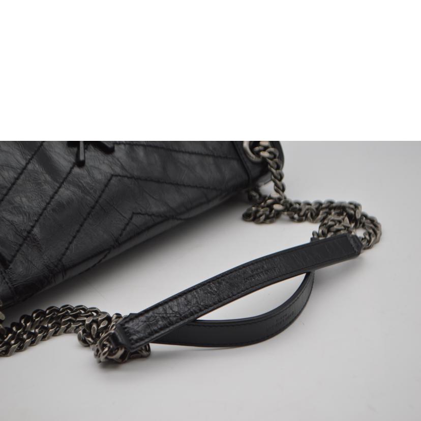 SAINT LAURENT サンローラン/ニキミディアムチェーンレザーショルダー/ノワール/633158//032*/SAランク/89