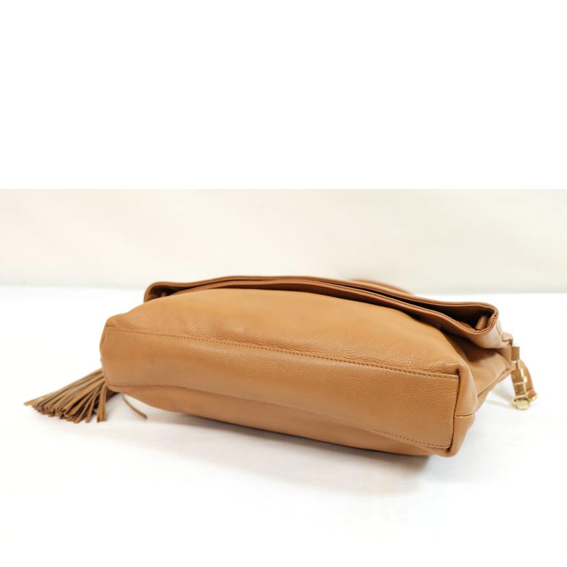 TORY BURCH トリーバーチ/ステッチロゴフリンジタッセルレザーショルダー//Bランク/71