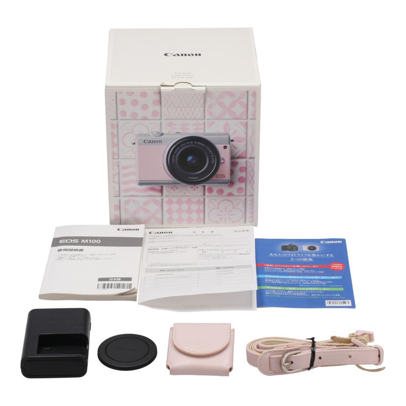 Canon キヤノン /ミラ-レス一眼 レンズキット/EOS M100 LimitedPink キット//621050003884/Aランク/78