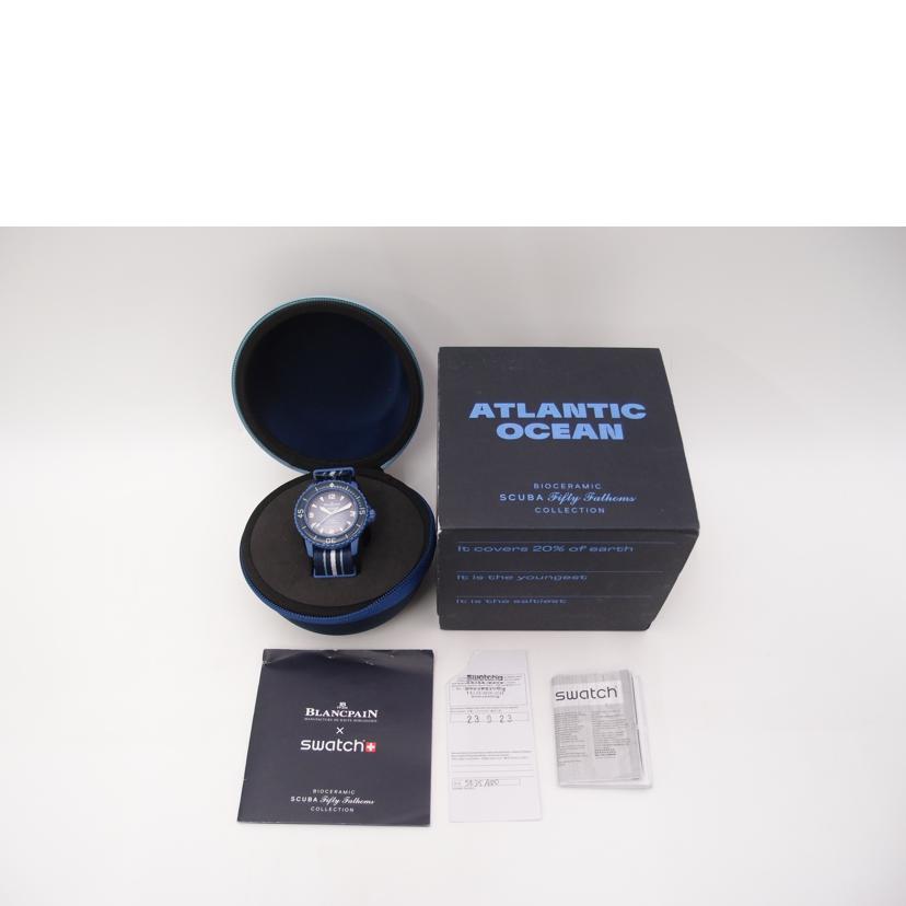 BLANCPAIN×swatch ブランパン×スウォッチ/スキューバ・フィフティファゾムス/アトランティックオーシャン/自動巻き/SO35A100//SAランク/69
