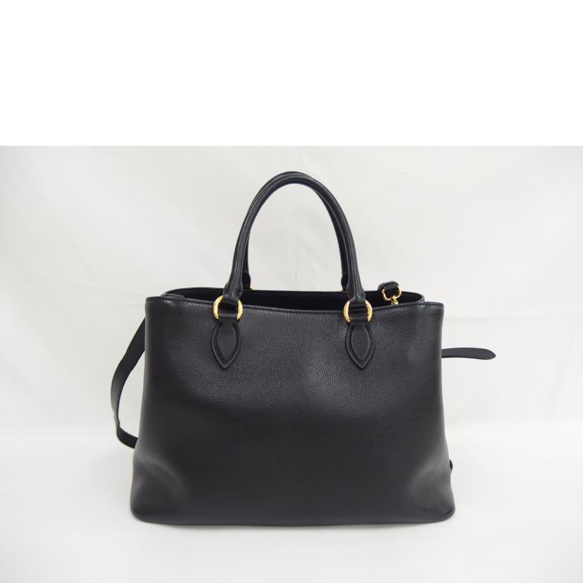 PRADA プラダ/2WAYレザートート/ブラック//Aランク/82