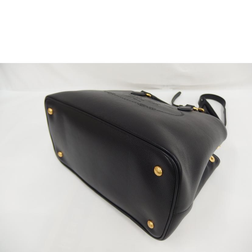 PRADA プラダ/2WAYレザートート/ブラック//Aランク/82