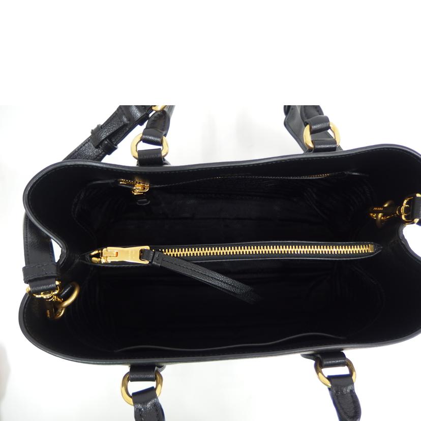PRADA プラダ/2WAYレザートート/ブラック//Aランク/82