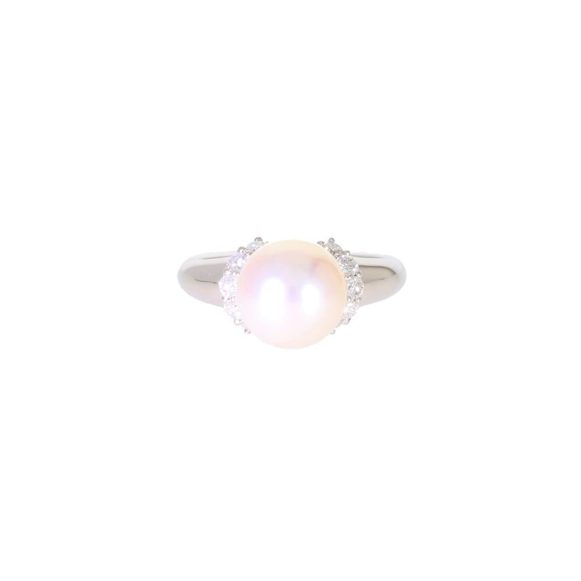 Pt900 パールダイヤリング0.20ct//Aランク/92