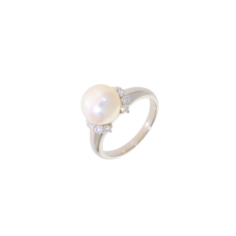 Pt900 パールダイヤリング0.20ct//Aランク/92