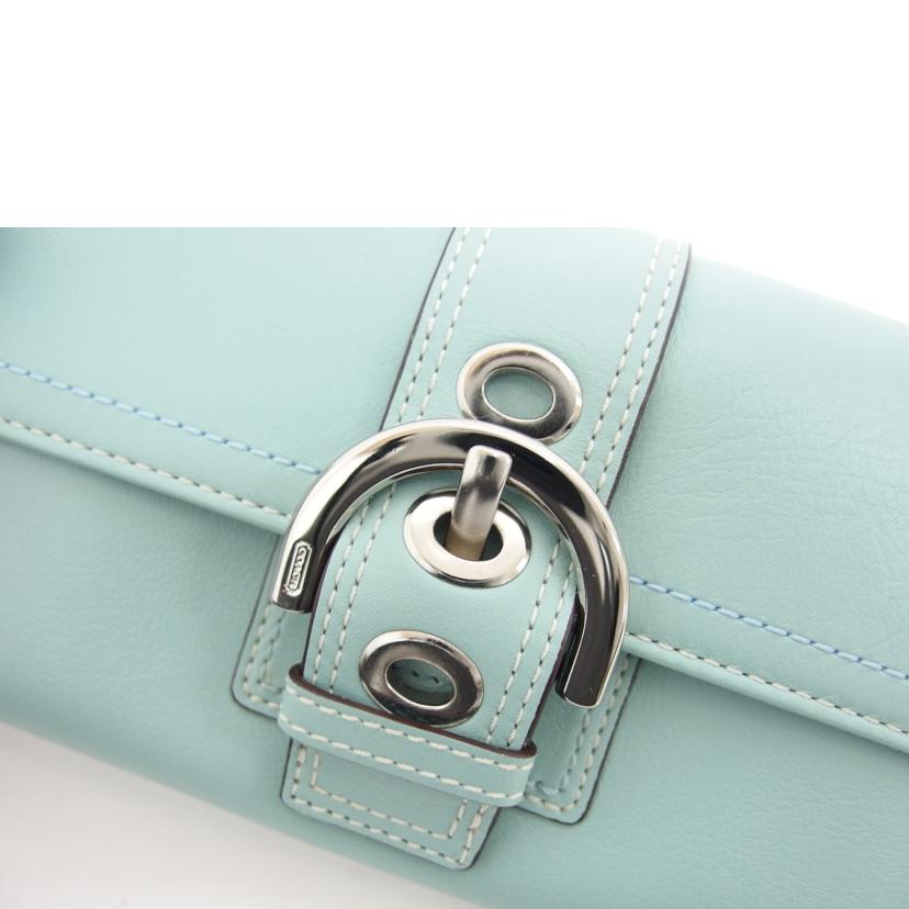 COACH コーチ/レザー二つ折り長財布/ライトブルー//ABランク/04