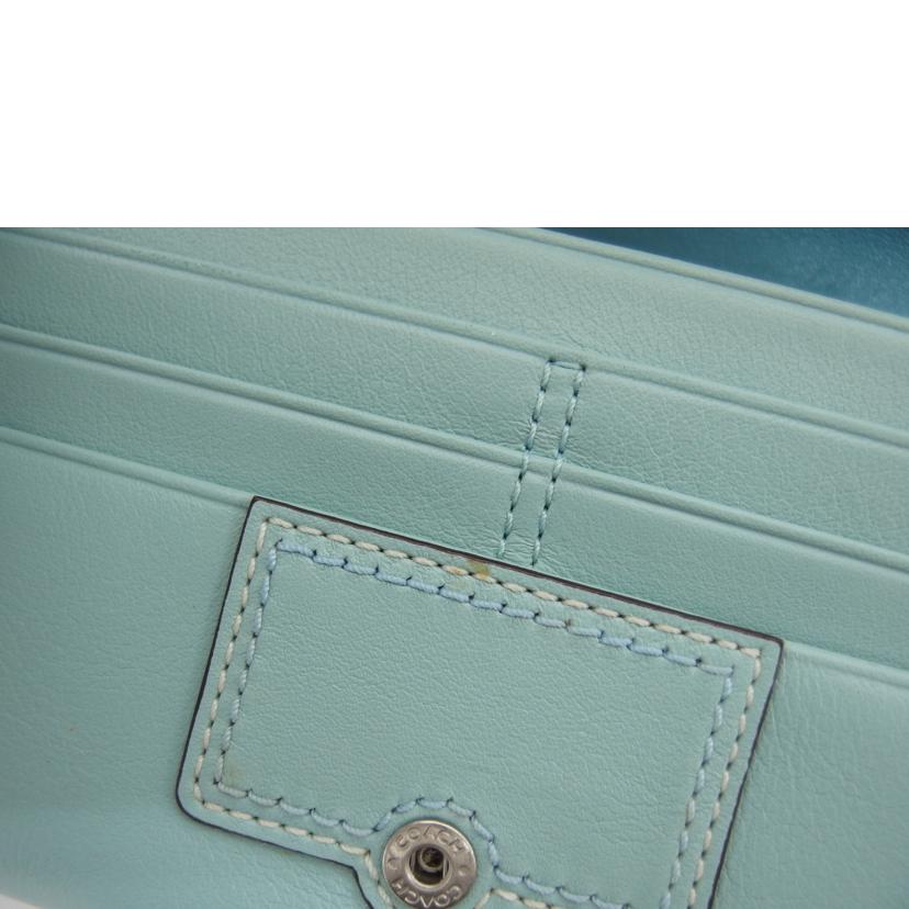 COACH コーチ/レザー二つ折り長財布/ライトブルー//ABランク/04
