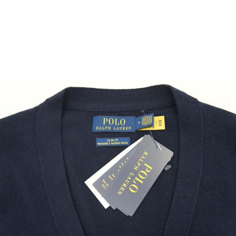 POLO RALPH LAUREN ポロ ラルフローレン/スリムフィットウォッシャブルウールVネックカーディガン/MNPOSWE16822054400//Aランク/09