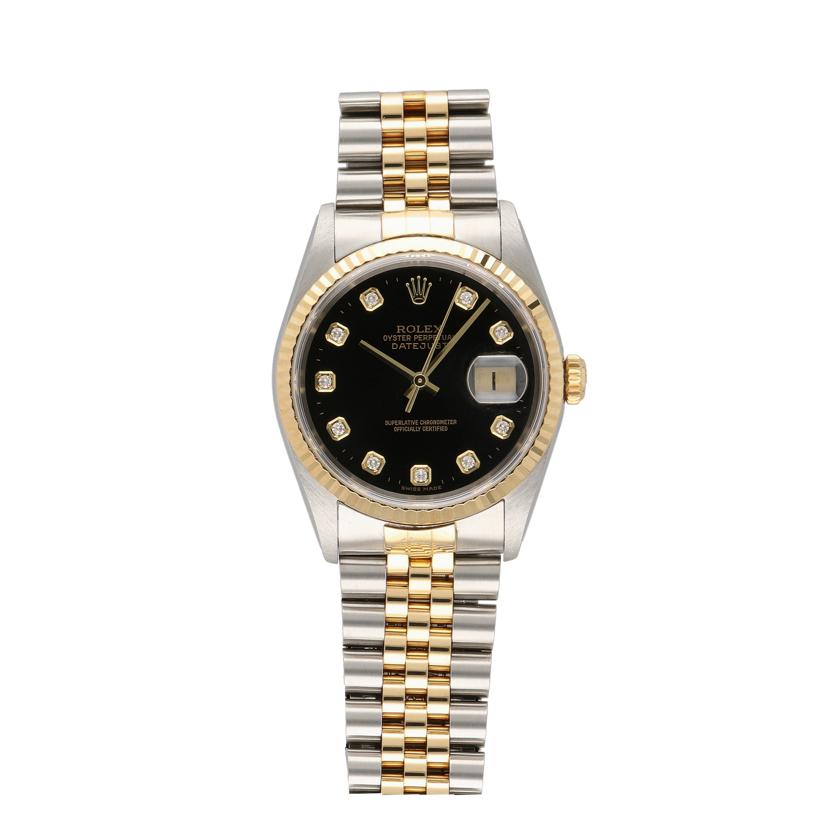 ROLEX ロレックス/DATE JUST/D10P/黒文字盤/16233G//W66****/ABランク/85